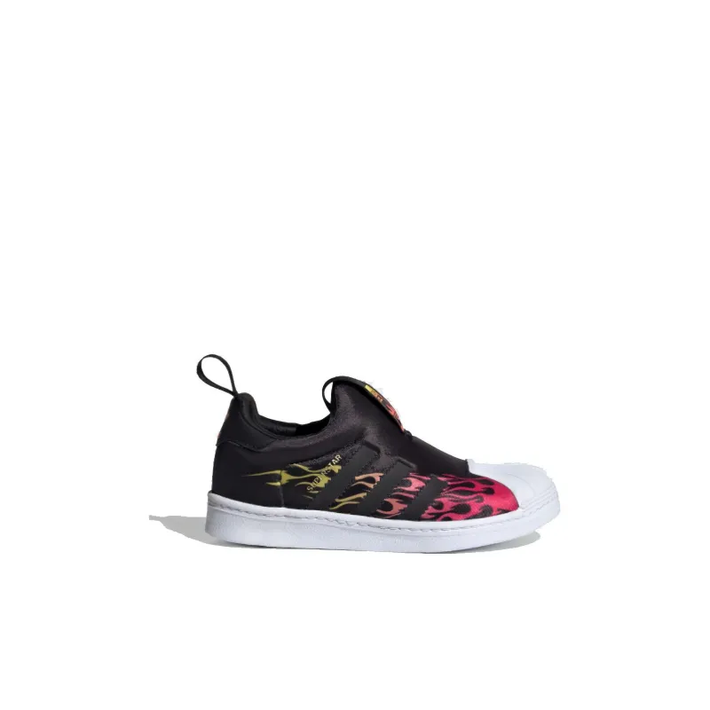 Adidas Originals 360 C Slip Resistant Cushioning Abrasion Resistant Low Top Skateboard Shoes Black Red Pre school-1