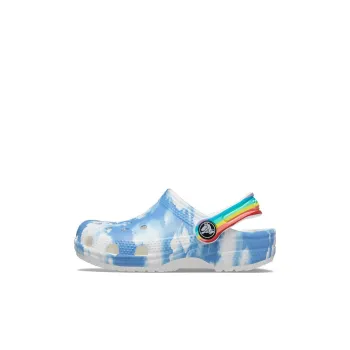 Crocs Sports Sandals White Blue Tie Dye Kids'