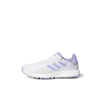 Adidas S2G Juniors' Spikeless Golf K Wear-Resistant Kids' Training Shoes White Purple Kids'