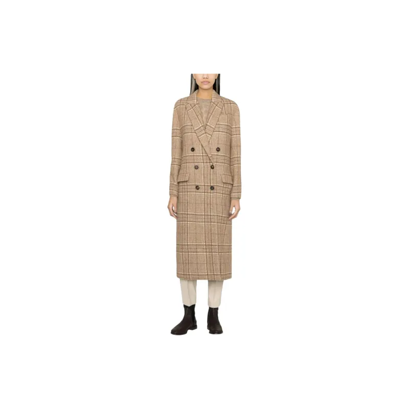 Brunello Cucinelli Checkered Buttoned Coat-1