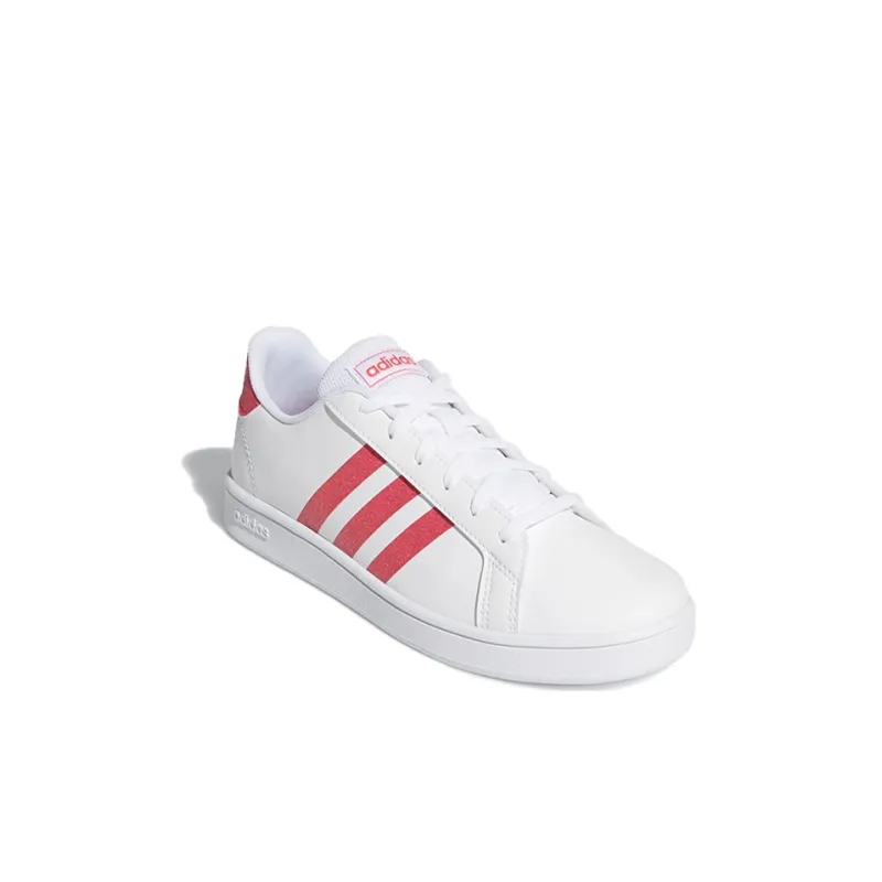 Adidas Grand Court White Real Pink Kids-2