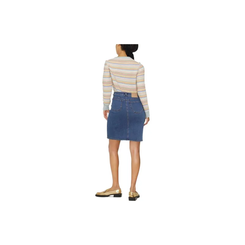 See By Chloe Denim Short Skirts Women's Blue-2