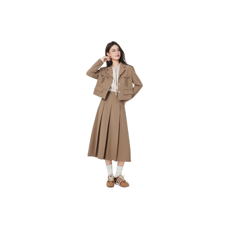 Dajia Poetry Business Suit Coat Women's Gray/Navy Blue/Khaki Green-7