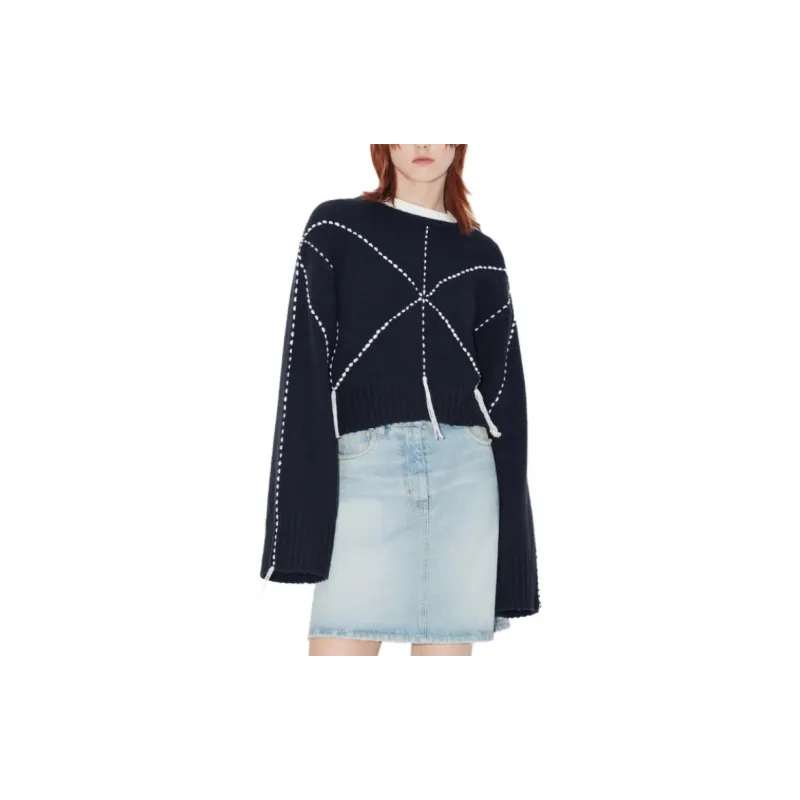 KENZO Sashiko stitch Wool Blend Jumper-5
