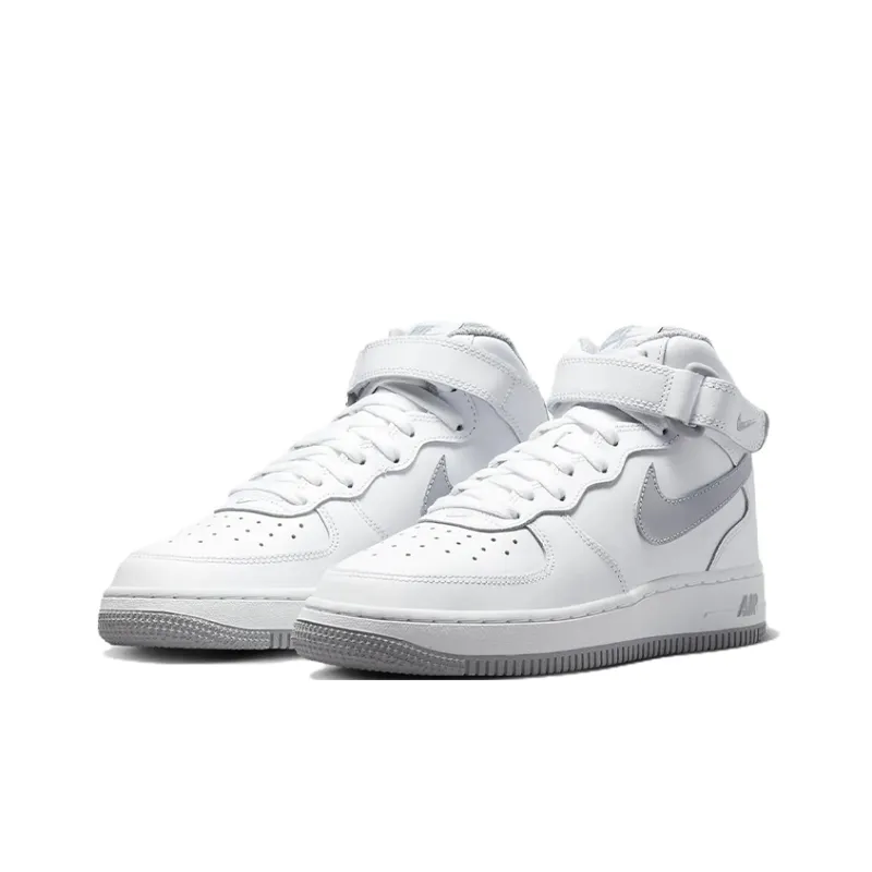 Nike Air Force 1 Mid LE White Wolf Grey GS-3