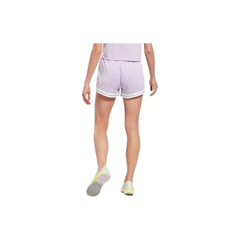 Reebok Workout Ready High-Rise Sports Shorts Women's Purple Green Oasis-3