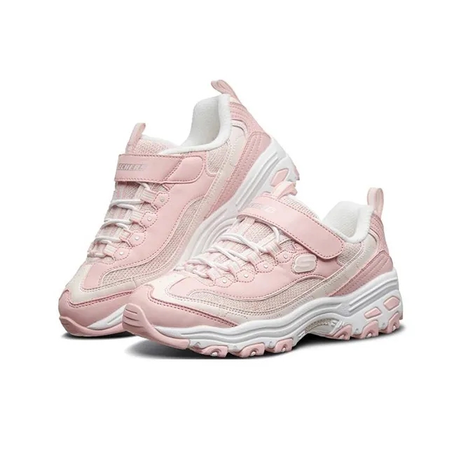 Skechers D'LITES Series Slip Resistant Cushioning Abrasion Resistant Kids Lifestyle Shoes Pink Teenagers-2
