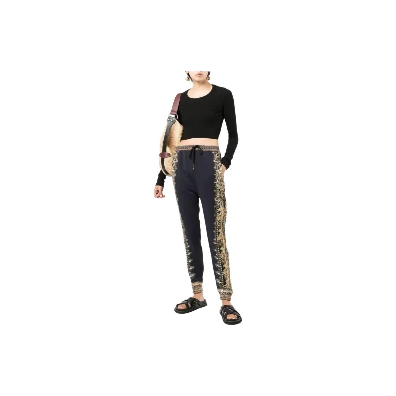 CAMILLA Knitted Sports Pants Women's Black-1