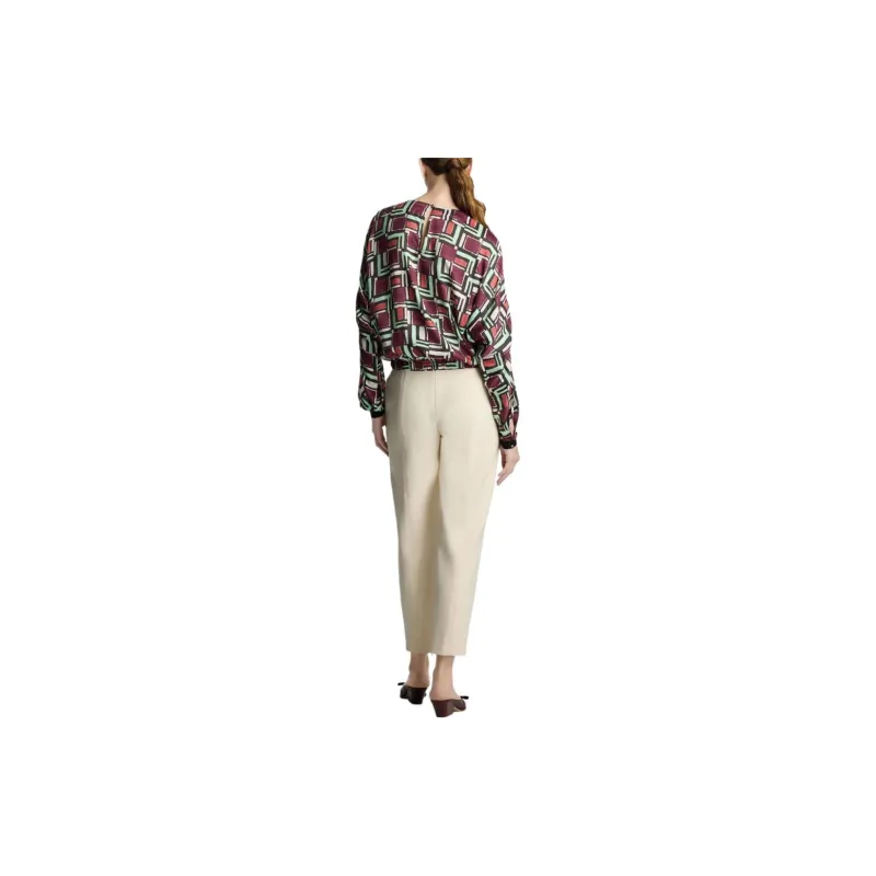 St. John Geometric-print Blouse-2