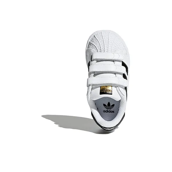 Adidas Originals Abrasion Resistant Breathable Low Top Kids' Skateboarding Shoes White Black Infant And Toddler-4