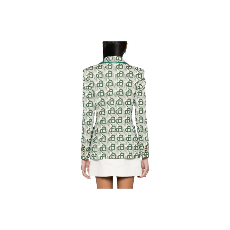 CASABLANCA Heart Monogram Jacquard Single Breasted Jacket-3