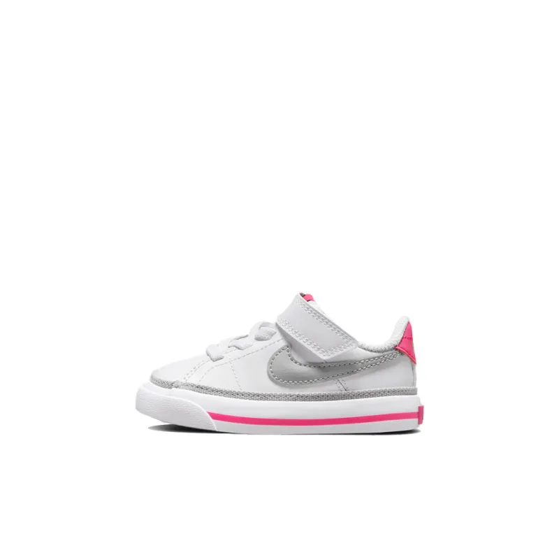 Nike Court Legacy Low Top Toddler Shoes White Pink Infant And Toddler-0