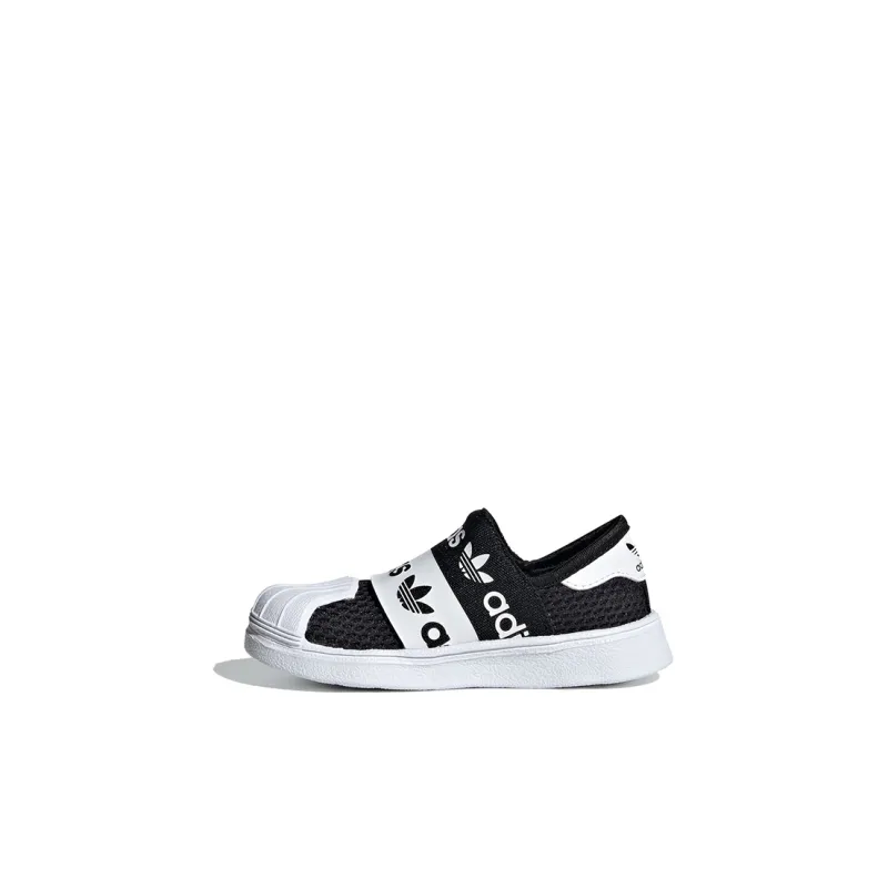 Adidas Originals Abrasion Resistant Low Top Skateboard Shoes Black White Infant And Toddler-0