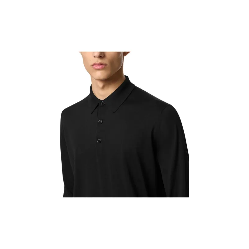 VERSACE Long Sleeved Knitted Polo Shirt-4
