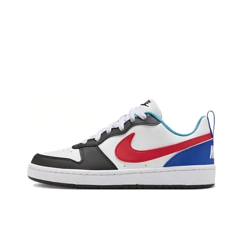 Nike Court Borough Cushioning, Wear Resistant Low Top Kids' Skateboarding Shoes Black Red Blue Unisex
