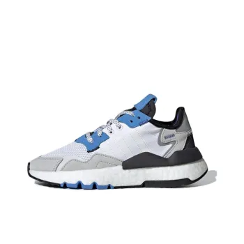 Adidas Originals Nite Jogger Breathable Kids Lifestyle Shoes White Gray Blue Teenagers