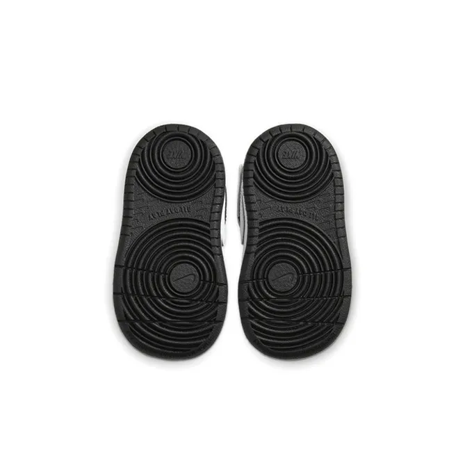 Nike Court Borough Mid 2 Support High Top Skateboard Shoes Black White Infant And Toddler-5