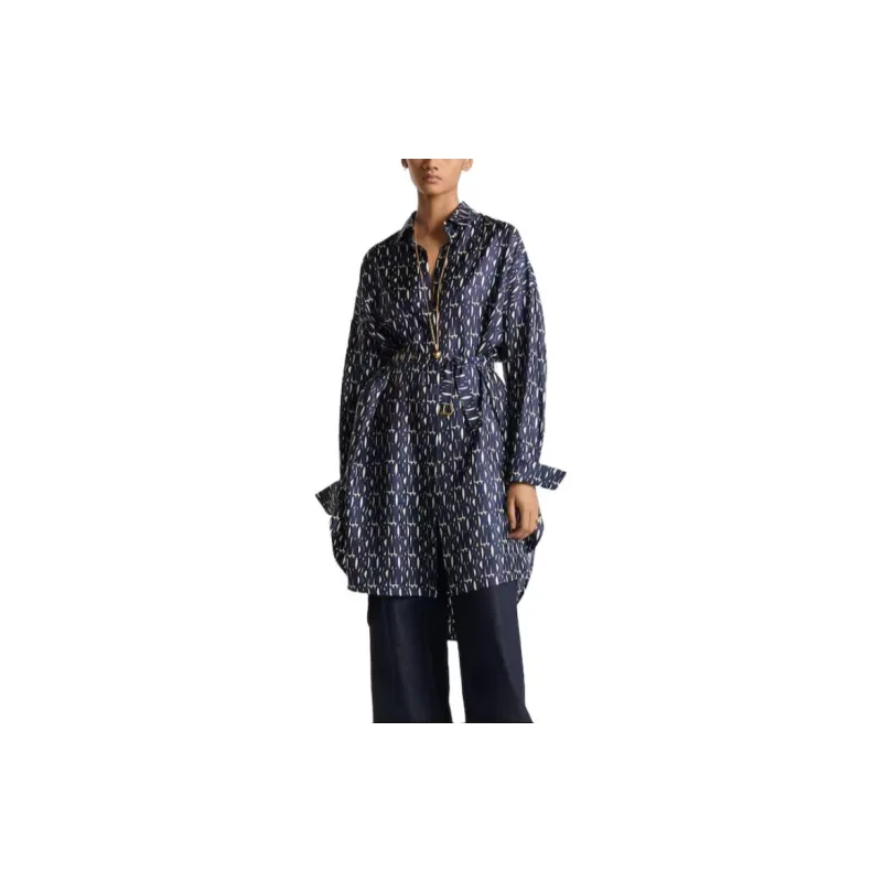 DIOR Long Sleeved Dress Women's Blue-3
