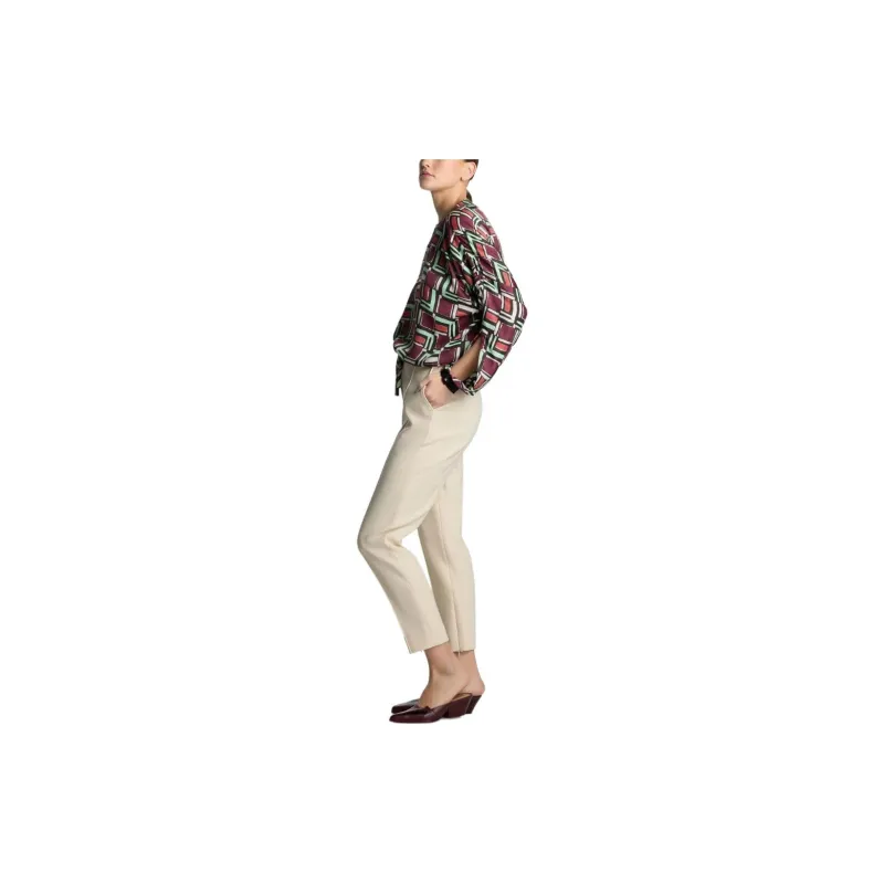 St. John Geometric-print Blouse-3