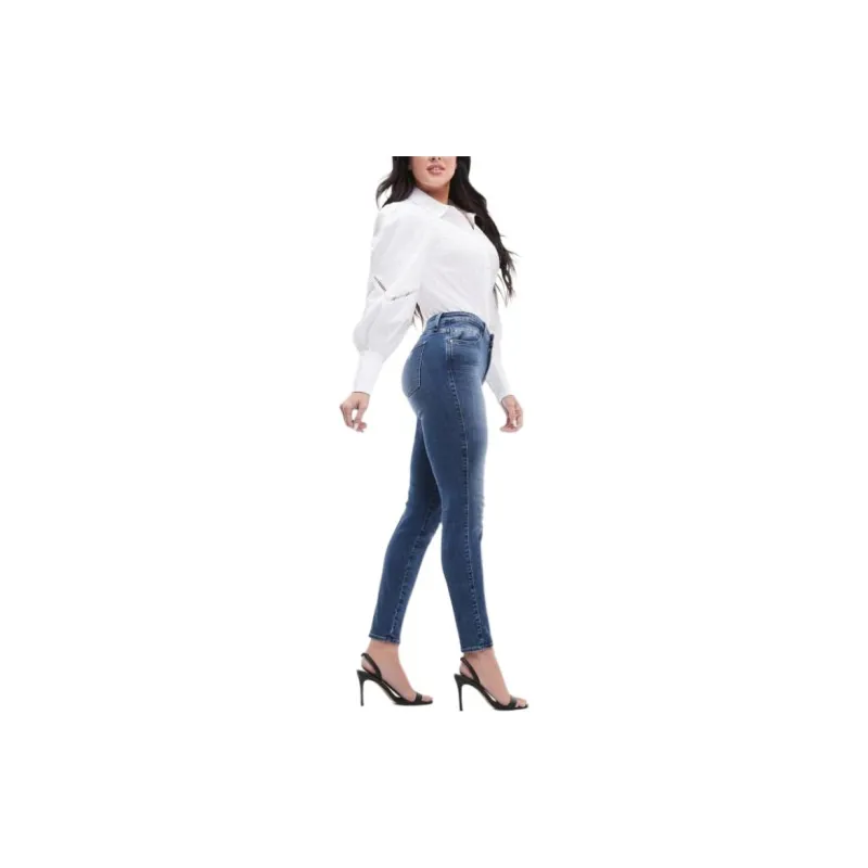 GUESS Eco Sexy Curve Mid-Rise Skinny Jeans Jeans Women's Blue-2
