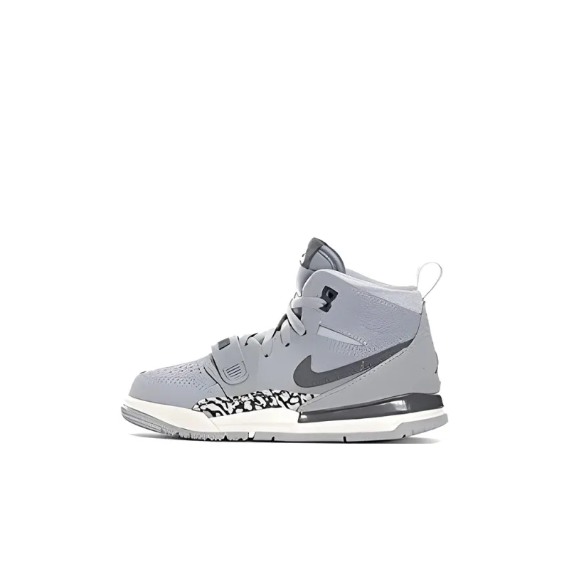 Jordan Legacy 312 High Top Children's Basketball Shoes Gray Children Aged 3 7 Years Old-0