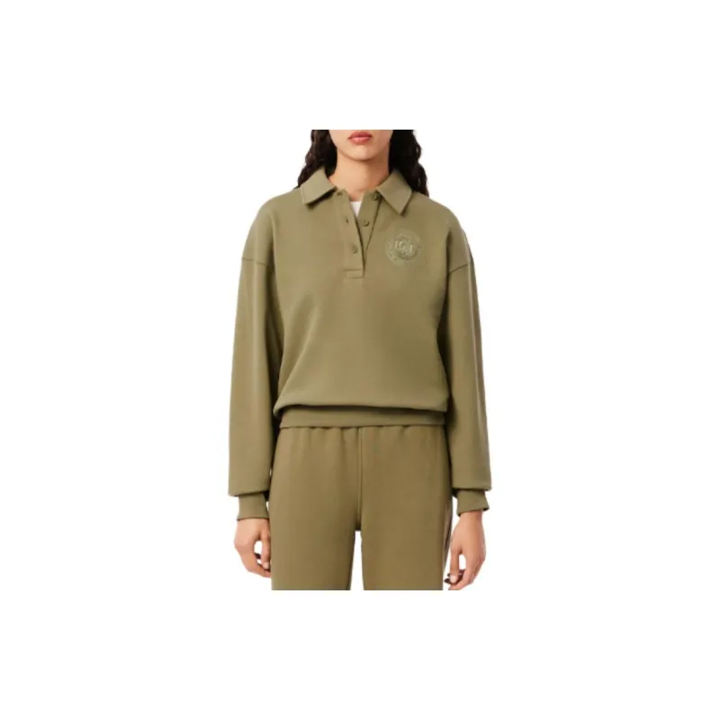 LACOSTE Polo Shirt Women's Khaki Green-1