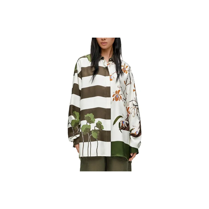LOEWE Graphic Print Panelled Shirt-3