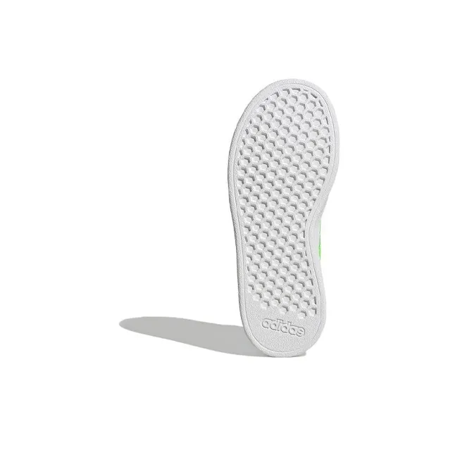 Adidas Neo GRAND COURT 2.0 EL K Abrasion Resistant Low Top Skateboard Shoes White Green Kids'-5