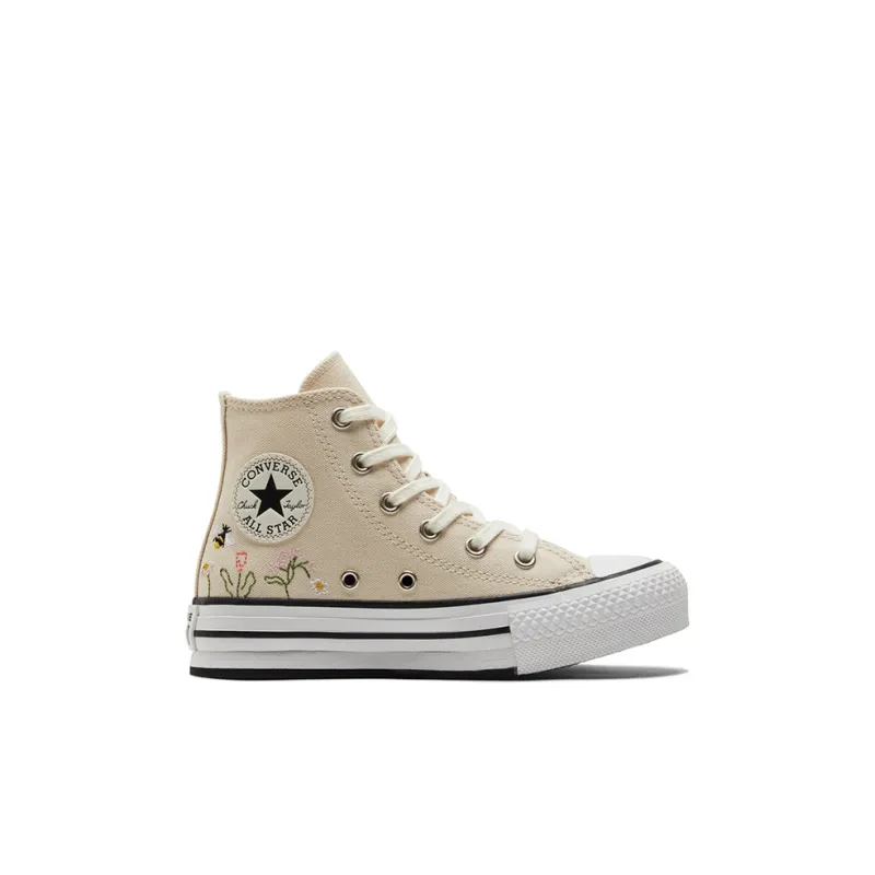 Converse Chuck Taylor All Star   Lift Platform High PS 'Floral Embroidery - Natural Ivory'-1