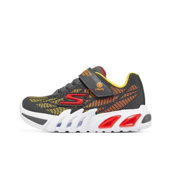 Skechers Flex-Glow Elite Anti-Slip Wear-Resistant Kids Lifestyle Shoes Charcoal Gray Teenagers