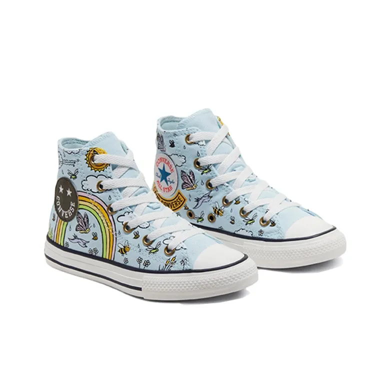 Converse Chuck Taylor All Star High GS 'Summer Camp - Agate Blue'-2