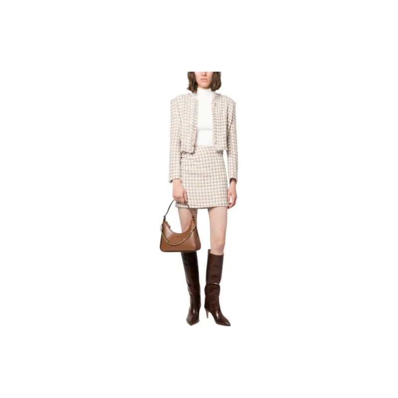 IRO NIGHT Casual Short Skirts Women's Beige-1