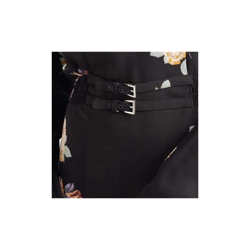 PRADA Sablé Long Sleeved Dress Women's Black-5
