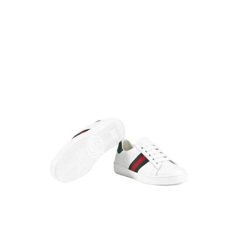 GUCCI Kids Web-trim Low-top Sneakers-5