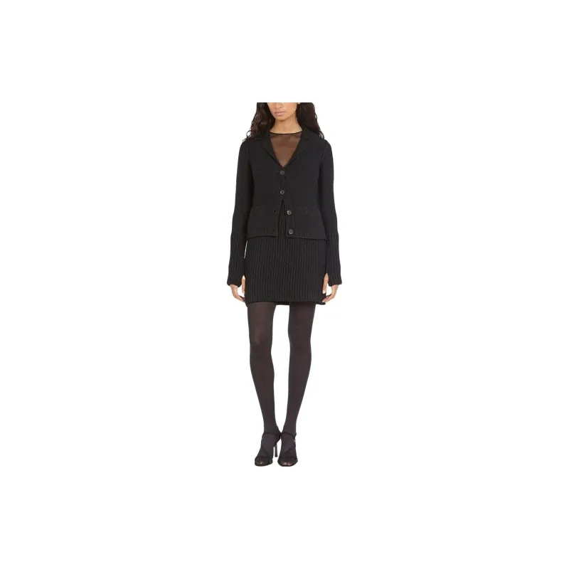 Ferragamo Sleeveless Dresses Women's Black-1
