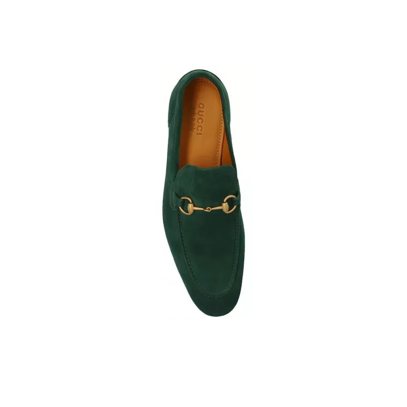 GUCCI Jordaan Horsebit-detail Suede Loafers-3