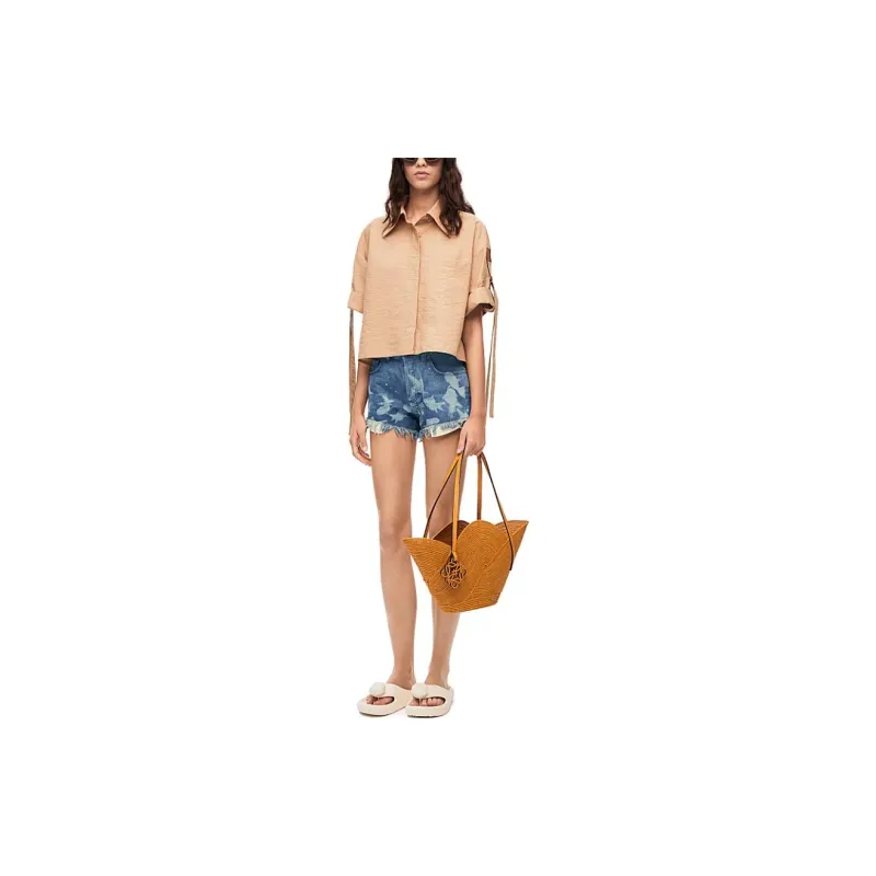 LOEWE SS23 Denim Shorts Women's Light Blue-1