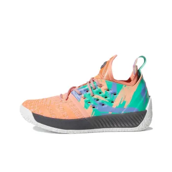 Adidas Harden Vol.2 J Harden Wear Resistant Slip Resistant Mid Top Performance Basketball Shoes Pink Teenagers
