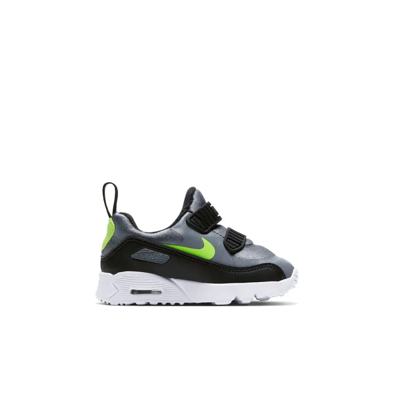 Nike Air Max Tiny 90 Shock Absorbers Low Top Running Shoes Black Silver Infant And Toddler-1