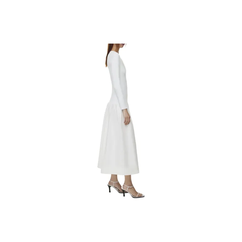 ARITZIA Babaton Guild Dress Long-Sleeved Dresses Women's White/White-4