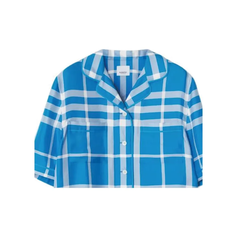 Burberry Shirts Women's Vivid Blue-4