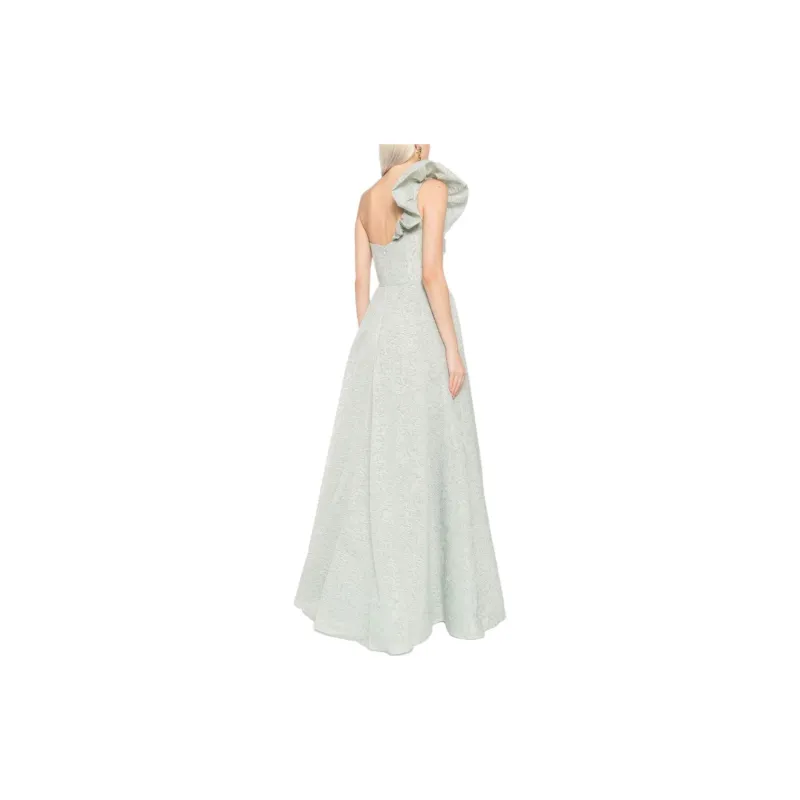 Marchesa Notte Cloqué Draped Gown-2