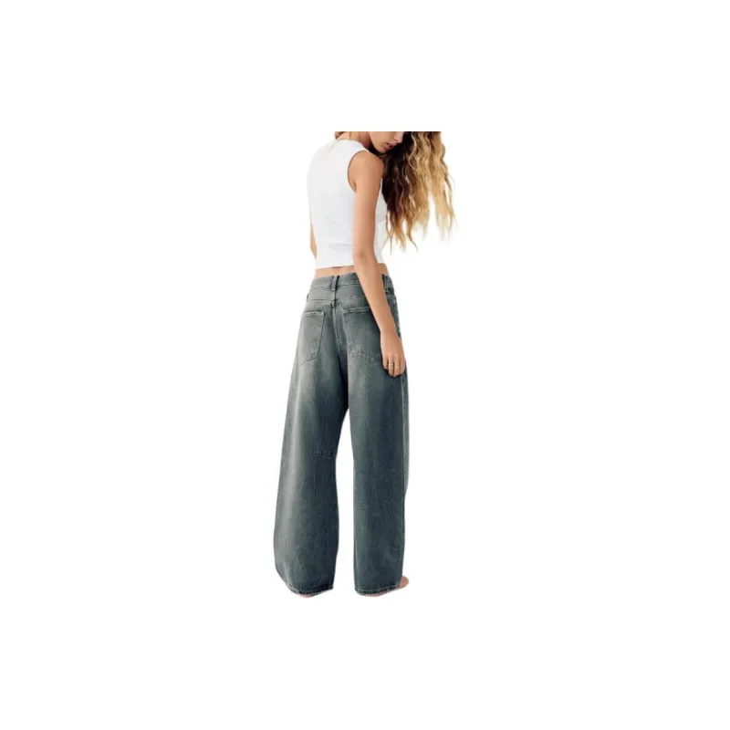 ZARA Trf Jeans Women's Blue/Gray-4