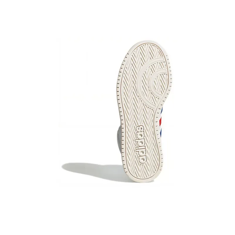 Adidas Neo Hoops 2.0 Mid K Abrasion Resistant Breathable Mid Top Vintage Basketball Shoes White Kids'-5