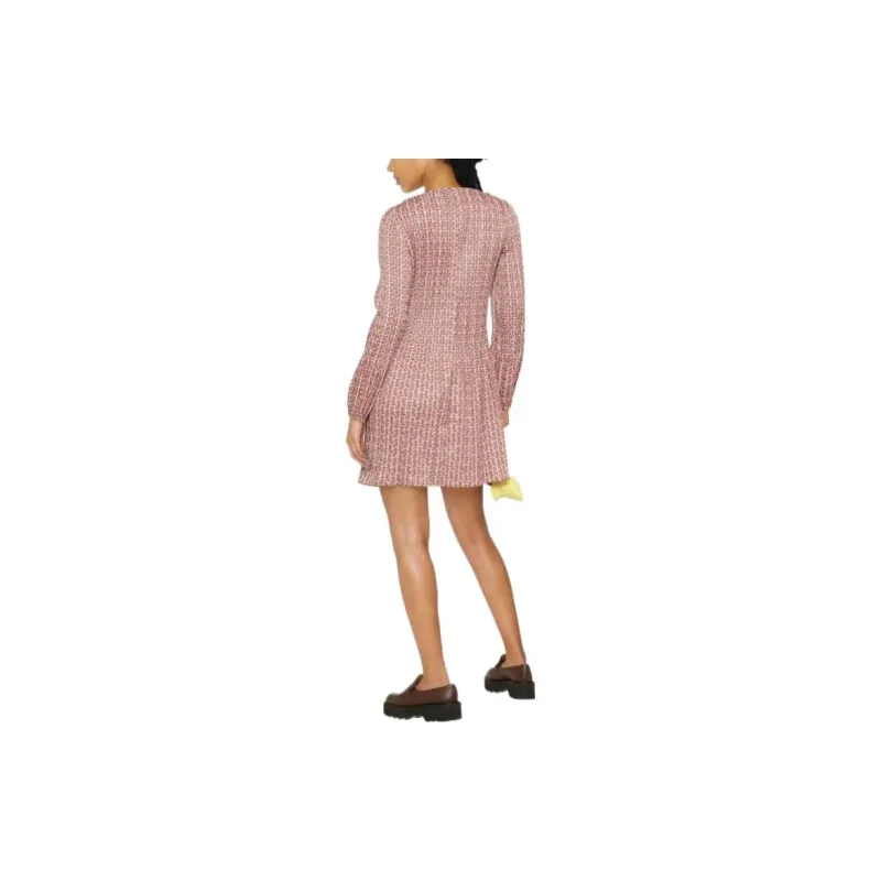 Maje Long-Sleeved Dresses Women's Purple Pink-3