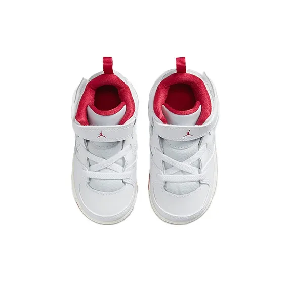 Jordan FLTCLB '91 Anti-Slip Wear-Resistant Mid-Top Vintage Basketball Shoes White Red Infant And Toddler-3