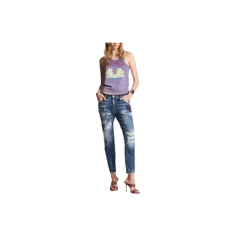 DSQUARED 2 Distressed Cropped Jeans-2