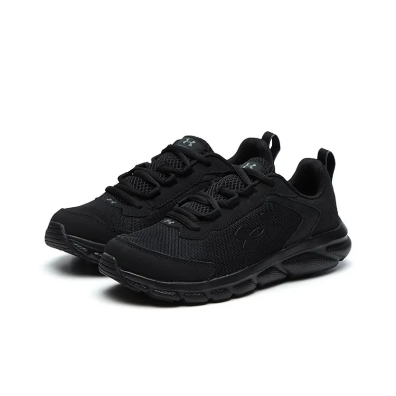 Under Armour Anti-Slip And Wear-Resistant Breathable Low-Top Kids' Running Shoes Black Warrior Teenagers-3