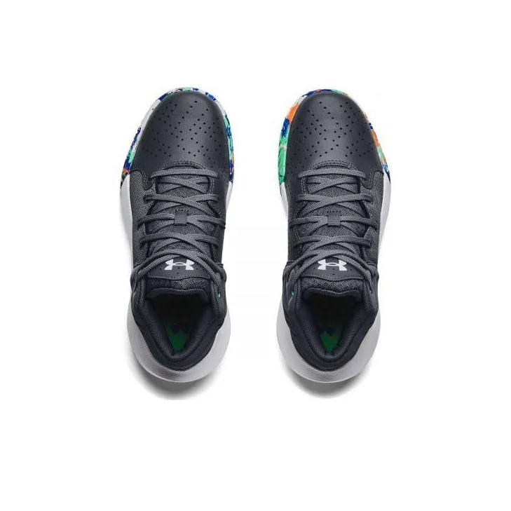 Under Armour Jet '21 Low-Top Children's Basketball Shoes Gray Teenagers-3