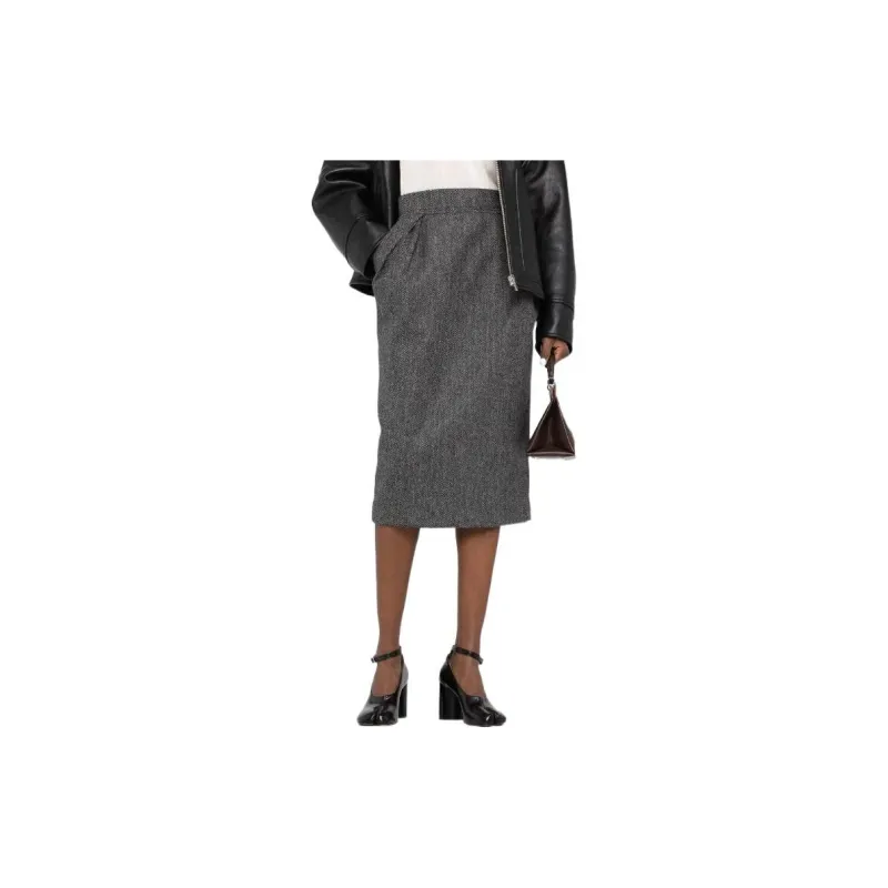 Maison Margiela Casual Long Skirts Women's Gray-3